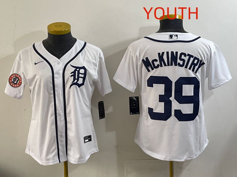Youth Detroit Tigers #39 Mckinstry White Game Nike MLB Jersey style 003->youth mlb jersey->Youth Jersey